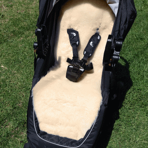Baby Jogger City Mini sheepskin stroller liner cream