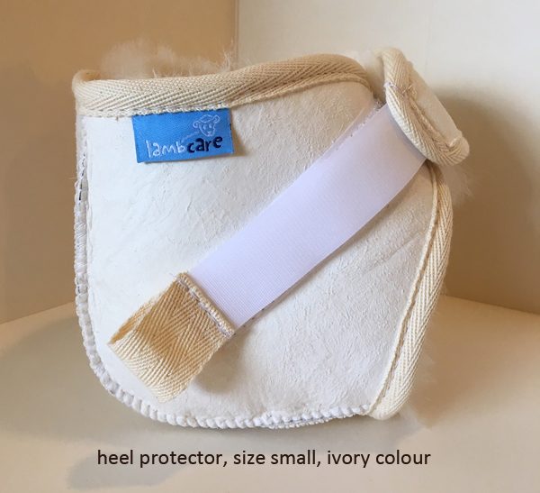 Ivory heel protector side view size small