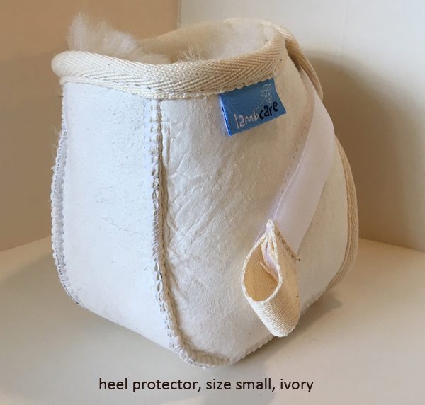 Ivory heel protector back side view