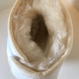 Ivory heel protector top view